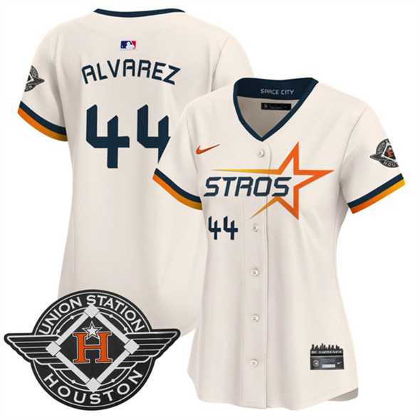 Womens Houston Astros #44 Yordan Alvarez Cream 2025 City Connect Limited Stitched Jersey Dzhi